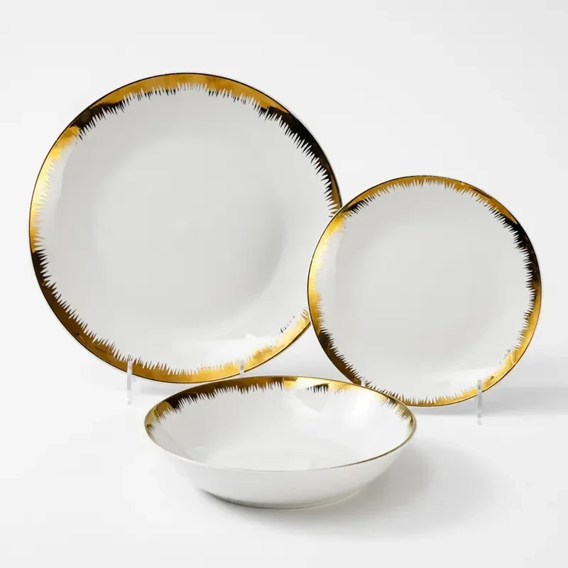 Electroplated Gold Dinnerware Set suppliers