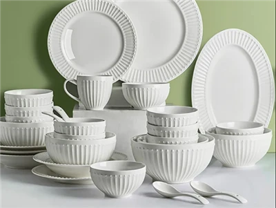 Light Luxury Embossed Tableware