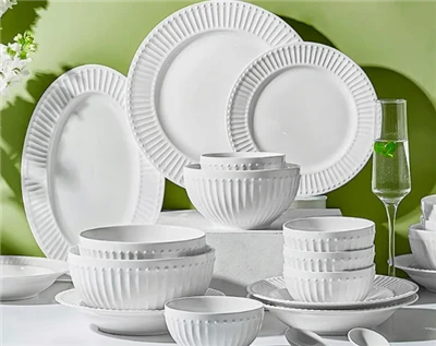 Light Luxury Embossed Tableware
