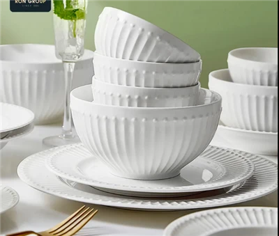 Light Luxury Embossed Tableware